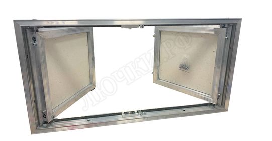 Люк под плитку Техно 2 створки 1800*2000, с кантом, замки вар №4 Люк под плитку Техно 2 створки 1800*2000, с кантом, замки вар №4