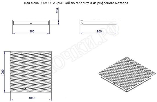 Напольный люк Противопожарный EI60 900*1700 Напольный люк Противопожарный EI60 900*1700