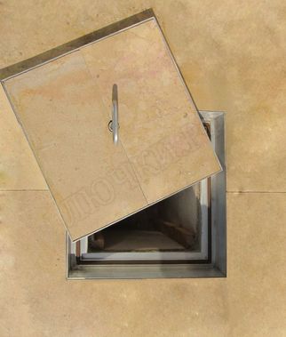 Напольный люк Премиум 54 мм 2 створки 300*1400 Напольный люк Премиум 54 мм 2 створки 300*1400