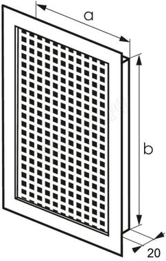 Решетка металлическая с перфорацией 5*8 мм врезная 400*850 Решетка металлическая с перфорацией 5*8 мм врезная 400*850