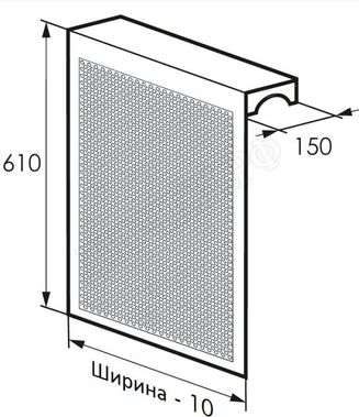 Радиаторный экран С перфорацией Кружок Металлический верх 390*610 Радиаторный экран С перфорацией Кружок Металлический верх 390*610
