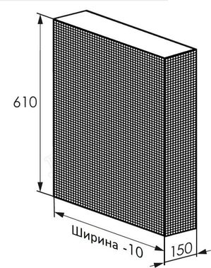 Радиаторный экран С перфорацией Квадрат 3x5 мм Металлический верх 1090*610 Радиаторный экран С перфорацией Квадрат 3x5 мм Металлический верх 1090*610
