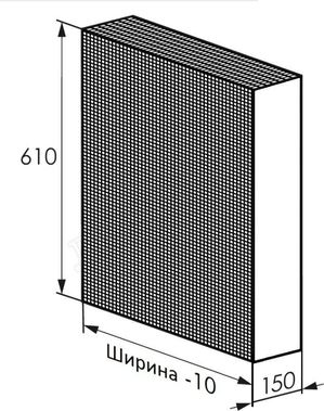 Радиаторный экран С перфорацией Квадрат 3x5 мм Металлический верх 1090*610 Радиаторный экран С перфорацией Квадрат 3x5 мм Металлический верх 1090*610