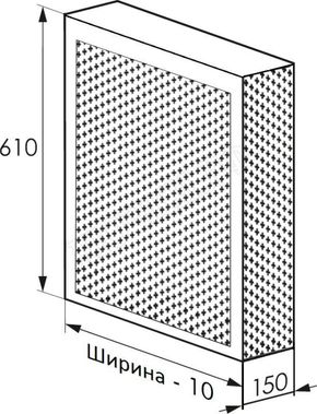 Радиаторный экран С перфорацией Цветок Перфорированный верх 790*610 Радиаторный экран С перфорацией Цветок Перфорированный верх 790*610