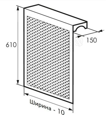 Радиаторный экран С перфорацией Цветок Перфорированный верх 790*610 Радиаторный экран С перфорацией Цветок Перфорированный верх 790*610