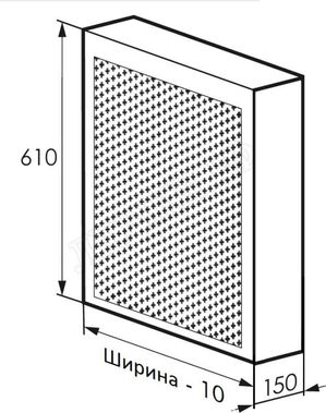 Радиаторный экран С перфорацией Цветок Перфорированный верх 790*610 Радиаторный экран С перфорацией Цветок Перфорированный верх 790*610