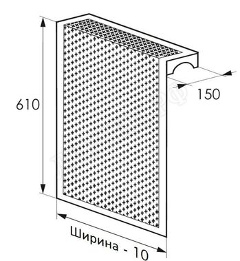 Радиаторный экран С перфорацией Цветок Перфорированный верх 790*610 Радиаторный экран С перфорацией Цветок Перфорированный верх 790*610