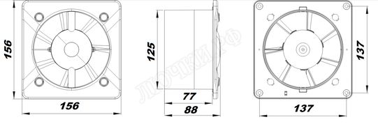 Вытяжной вентилятор Awenta System+, Turbo, 125, KWT125T Вытяжной вентилятор Awenta System+, Turbo, 125, KWT125T