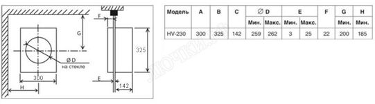 Вытяжной вентилятор HV-230 Вытяжной вентилятор HV-230